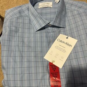 Calvin Klein Collared Shirt - 15/15.5, 34/35